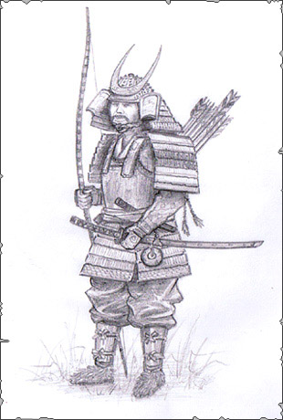Samurai in Ruestung